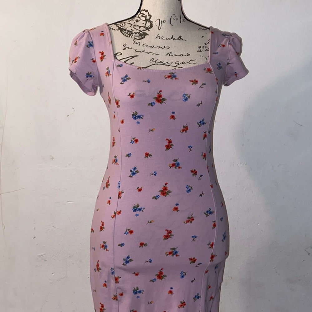 Purple Floral Maxi Dress